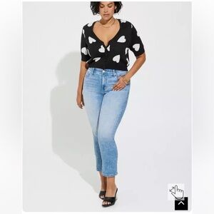 Torrid Cropped Sky High Boot Super Soft High Rise Jeans